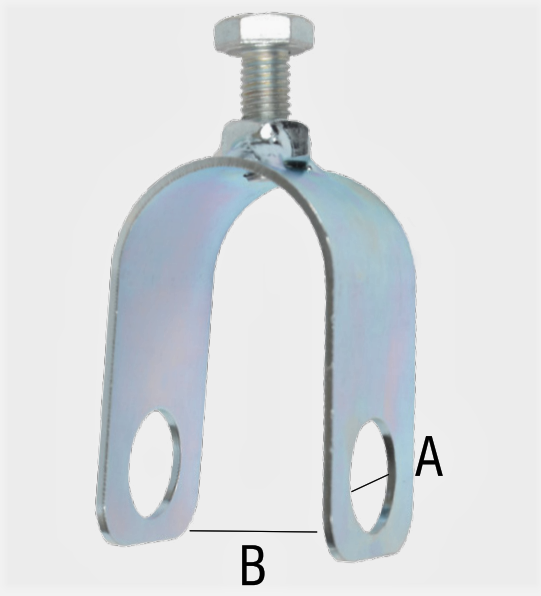 U-образный кронштейн (оцинкованный) А:1/2” ; В:1 1/2”